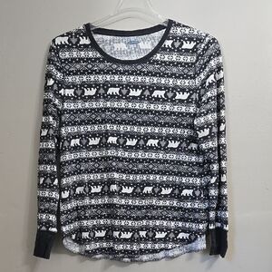 Holiday Polar Bear Patterned Long Sleeve Shirt Pajamas Old Navy Set Xxl